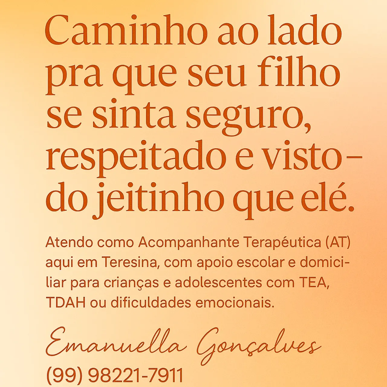 Acompanhamento Terapêutico Infantil em Teresina - AT com vínculo e escuta