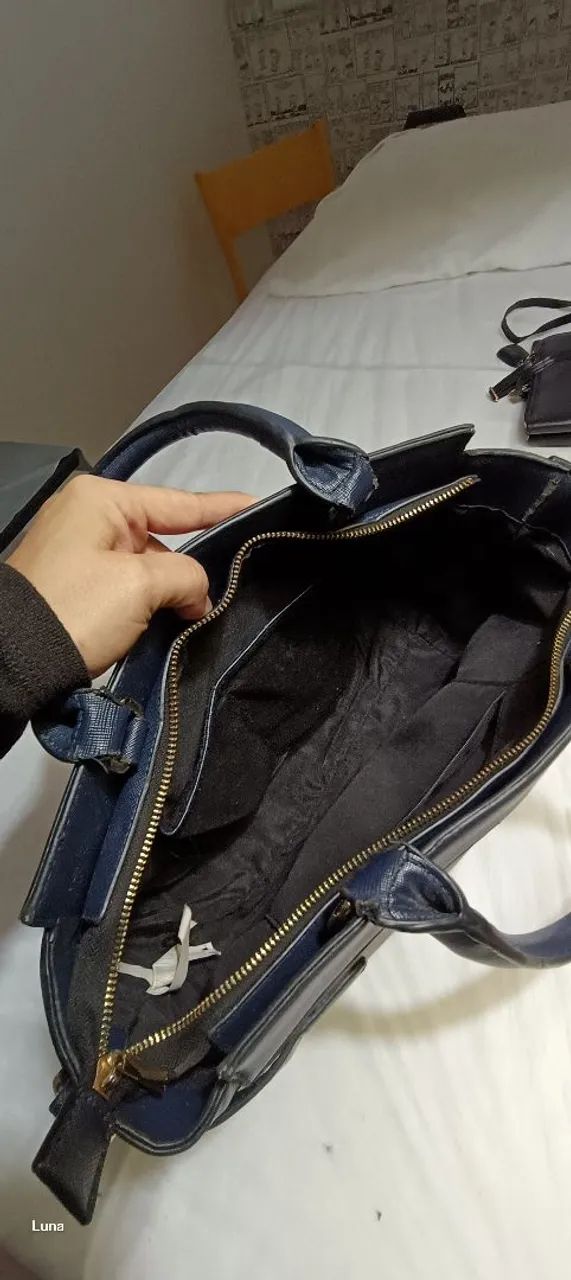 Bolsa de Ombro Feminina Preta - Foto 3