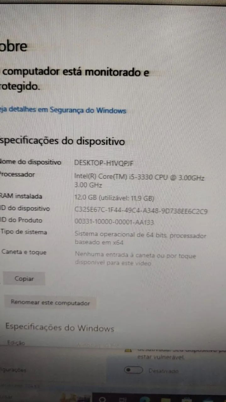 PC Core i5 terceira geração 22 pol.Ssd 128Gb Hd 250G 12Gbb - Foto 5