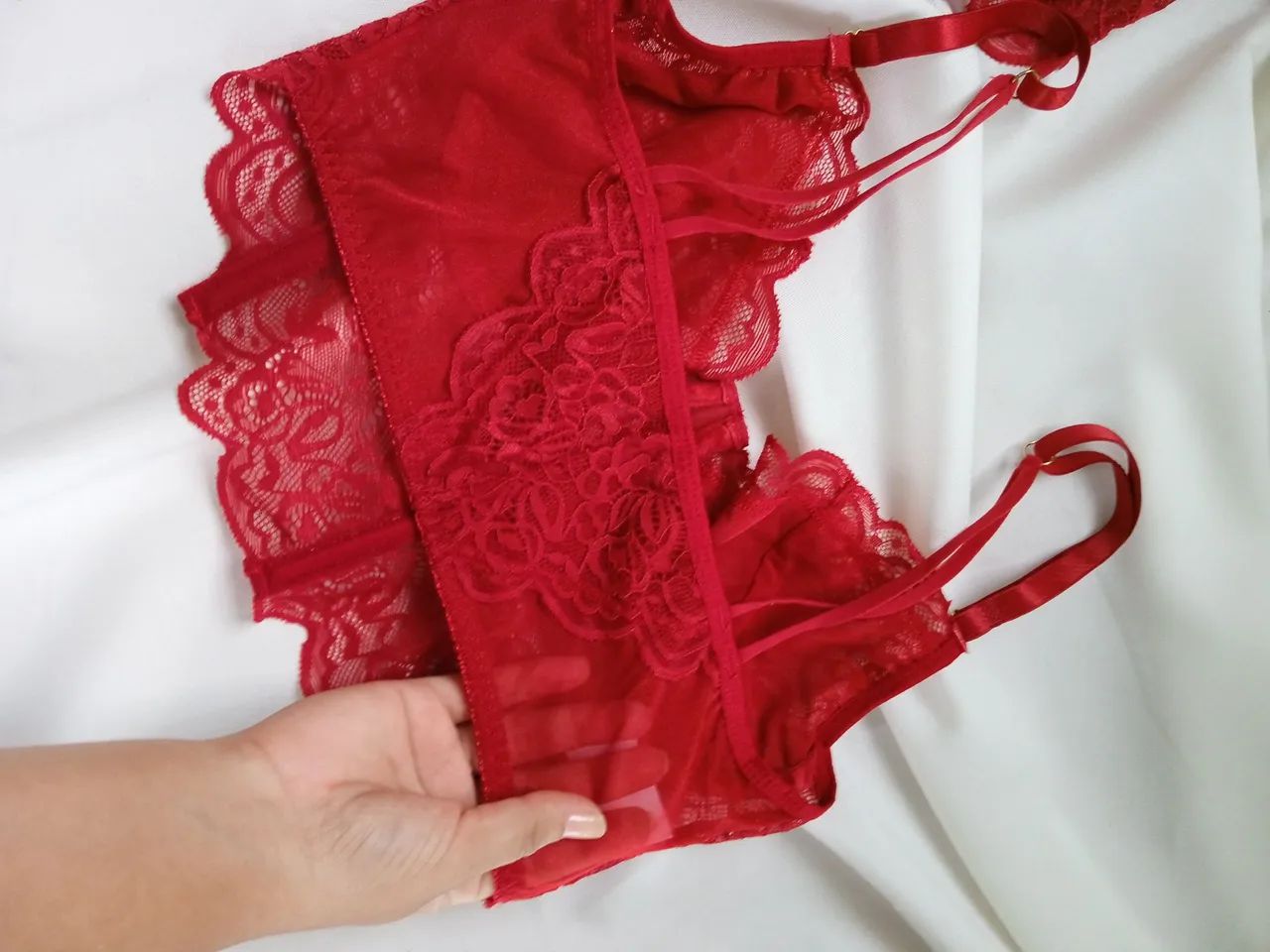Corset Gio Renda com Detalhe em Jóia - Sexy, Confortável e Estiloso - R$69,90<br> - Foto 3