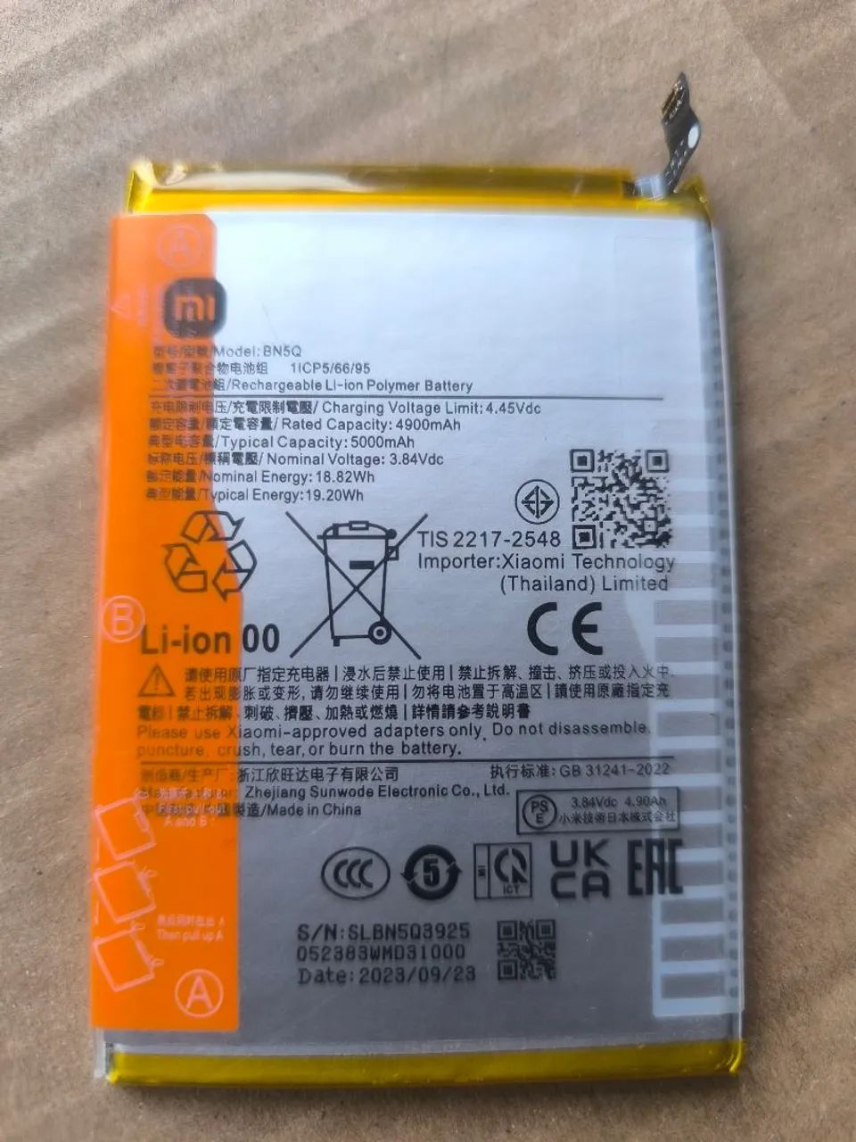Bateria Original Xiaomi BN5Q para Redmi 13C 