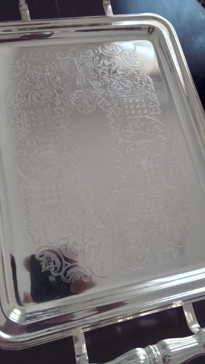 Bandeja com  banho de prata  - Foto 2