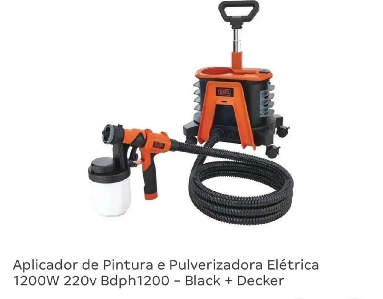 Pistola Aplicador de Pintura e Pulverizadora Elétrica 1200W 220v Bdph1200 - Black + Decker