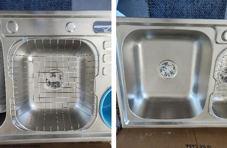(NOVO) Cuba Dupla Gourmet de Aço Inox 92x45cm Nukini - Foto 3