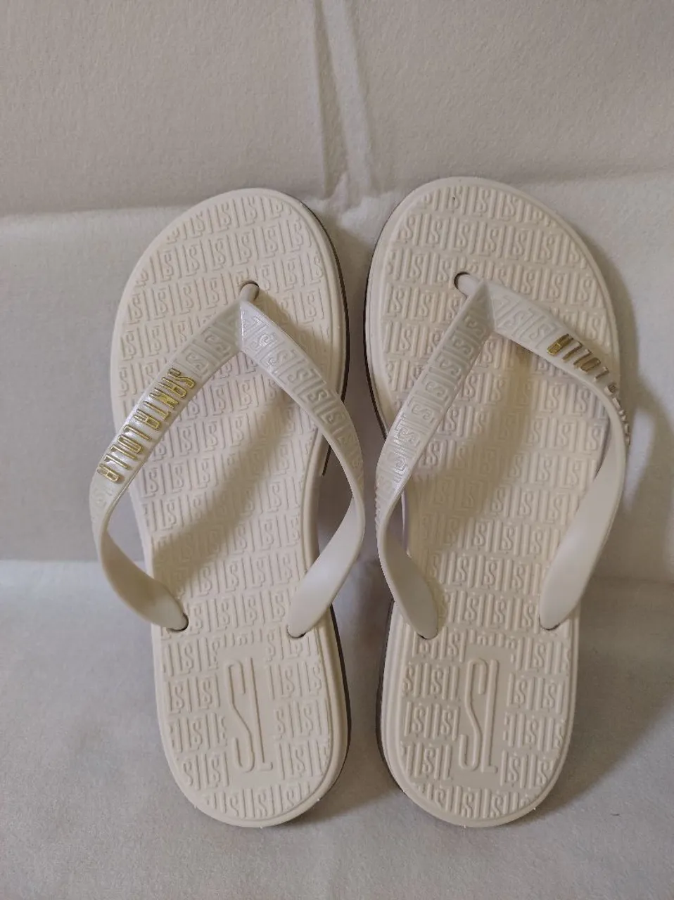 Chinelo Slim Bege Santa Lolla