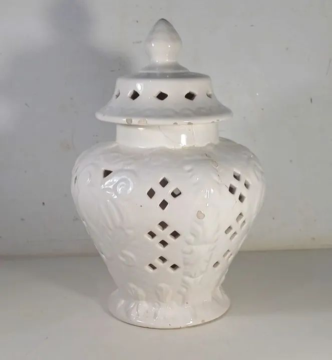 Jarro Decorativo em Cerâmica Branco