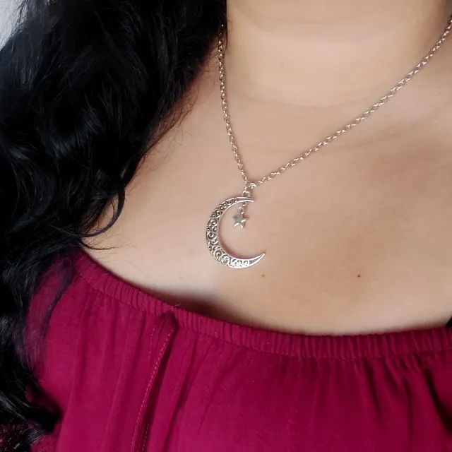 Colar Estrelinha Na Lua Crescente - Foto 2