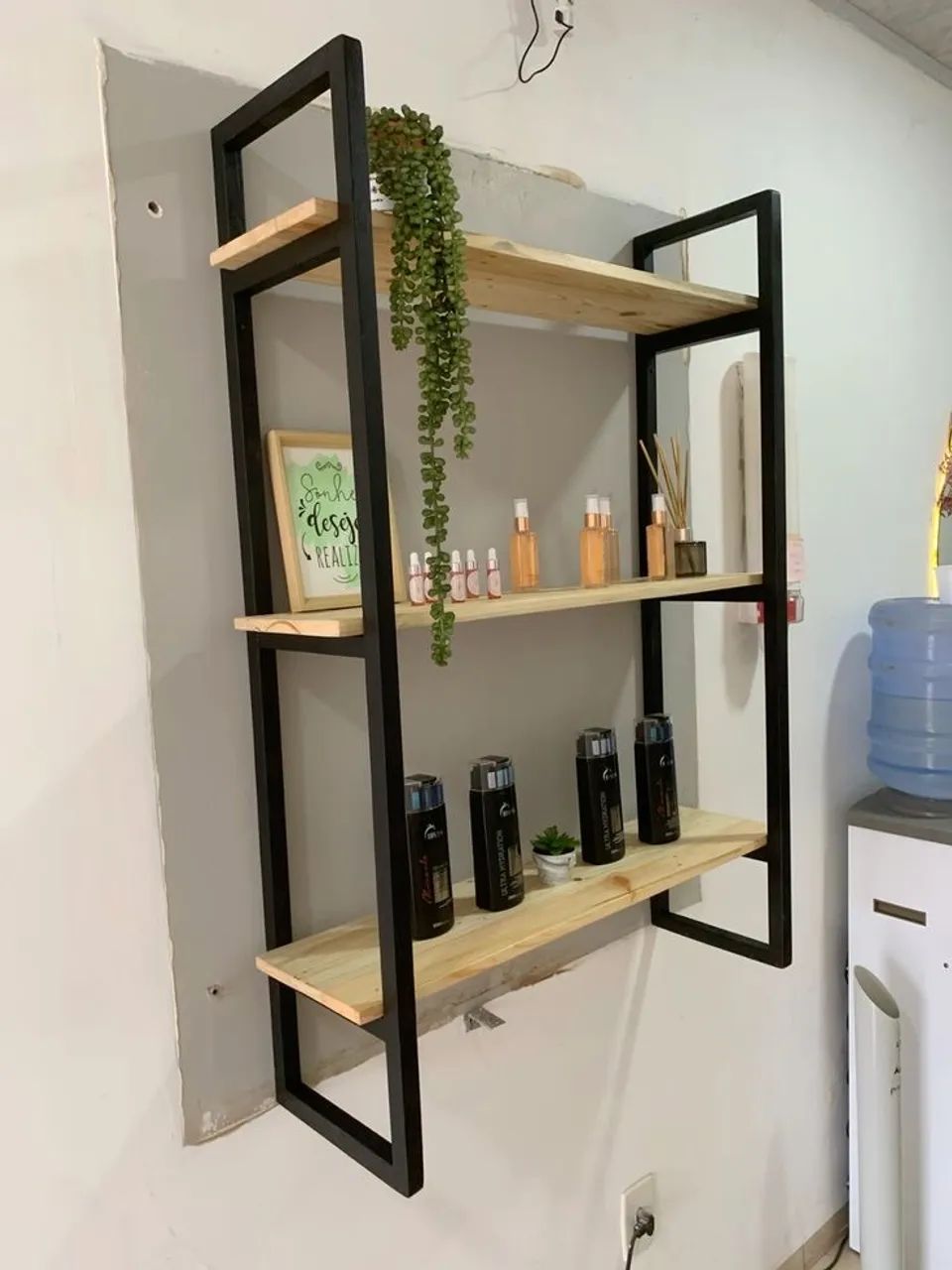 prateleira de salão e decoração 