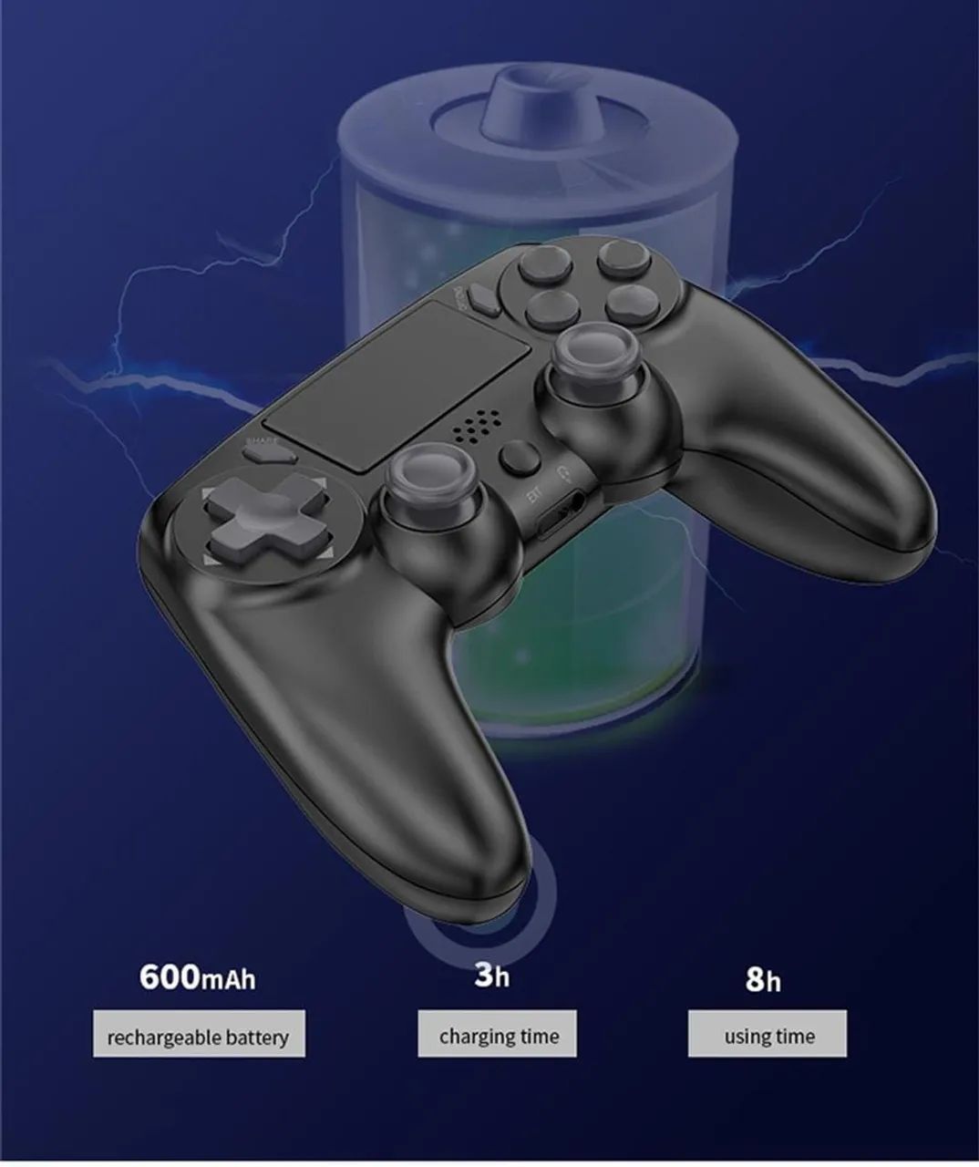 Controle compatível com PS4, PS3 e PC - Foto 4