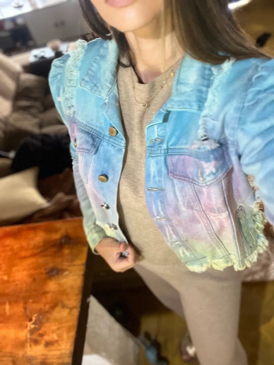 Jaqueta jeans cropped  - Foto 3