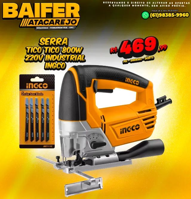 Serra Tico Tico 800W 220V Industrial Ingco