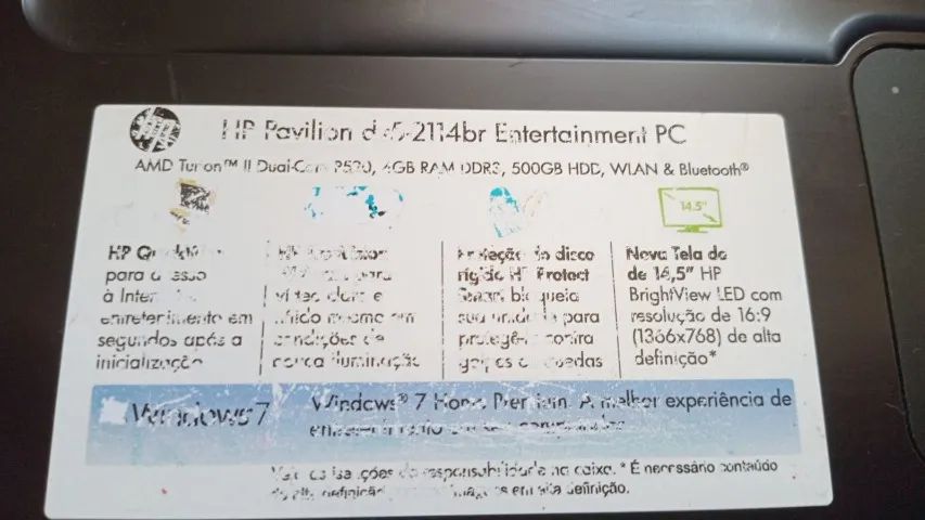 Notebook Pavilon 2114 DV5 funcionando - Foto 2