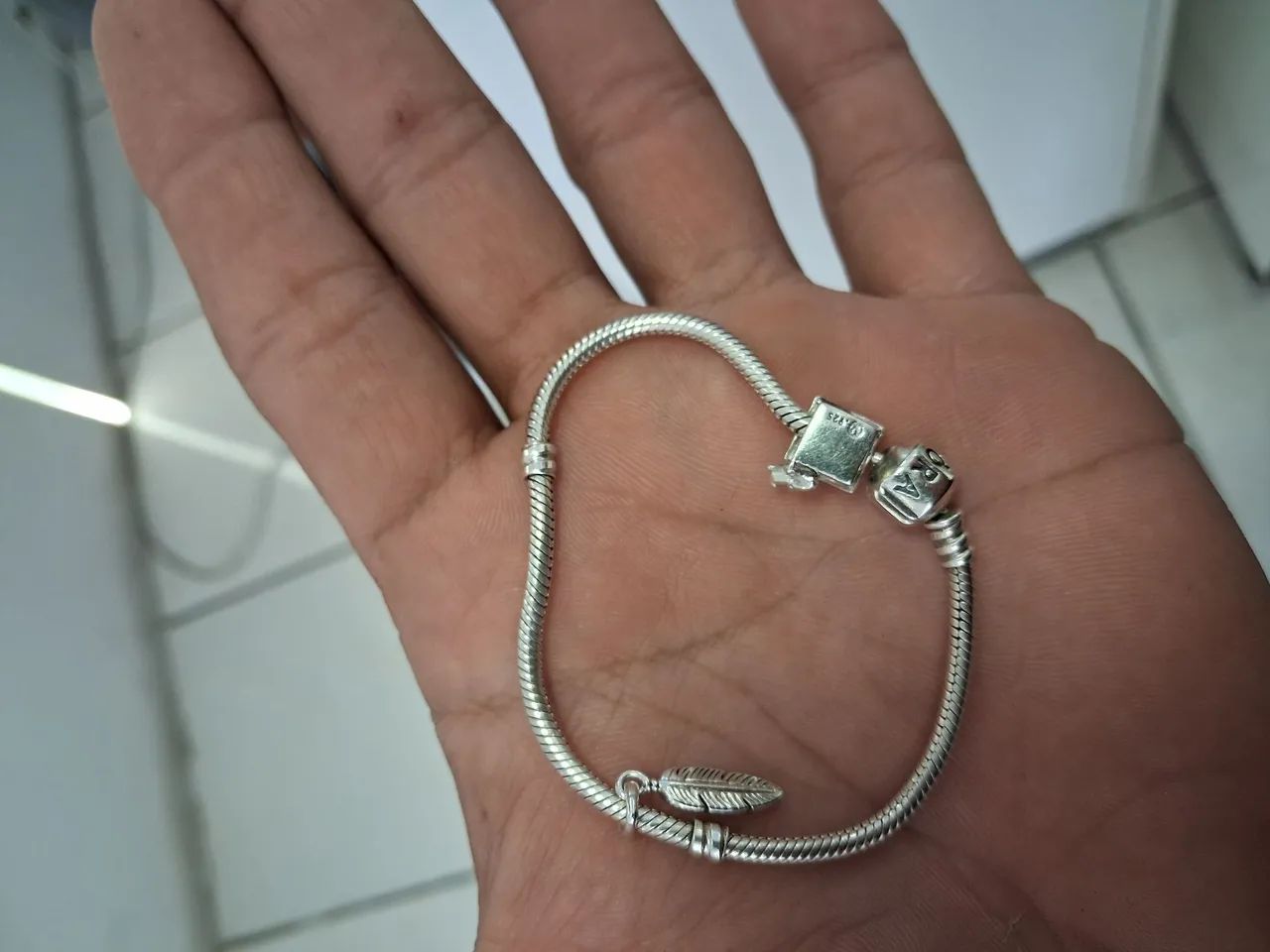 Pulseira prata 925 pan dora original 