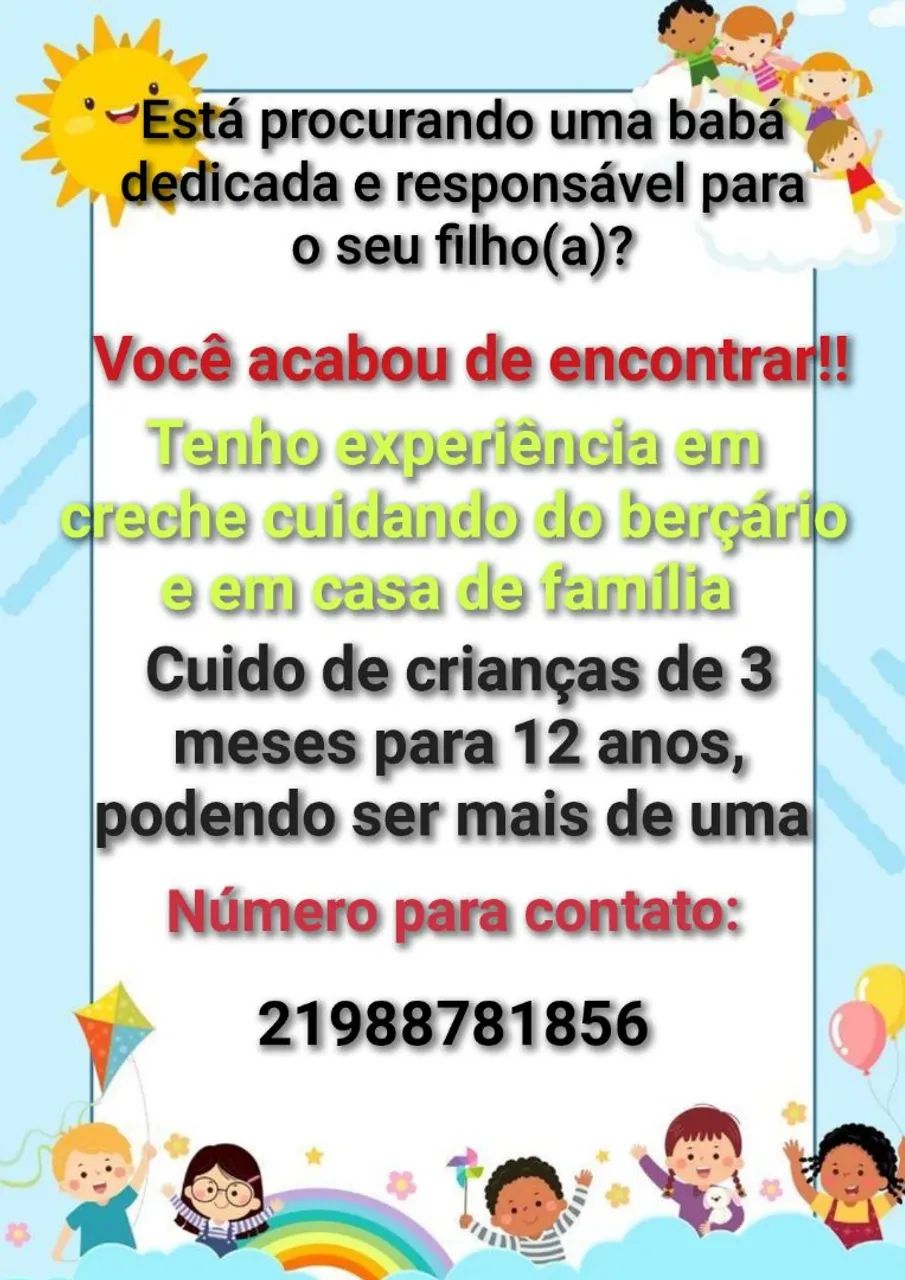 Babá e doméstica disponível!!