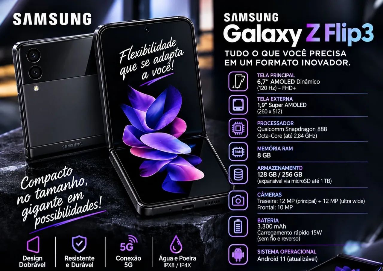 Troco Samsung galaxy z flip3 