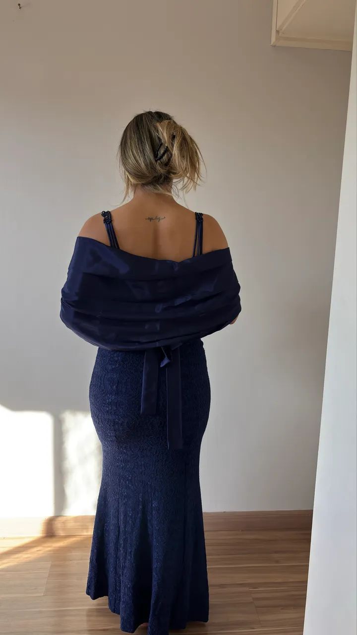 Vestido de festa azul  - Foto 4