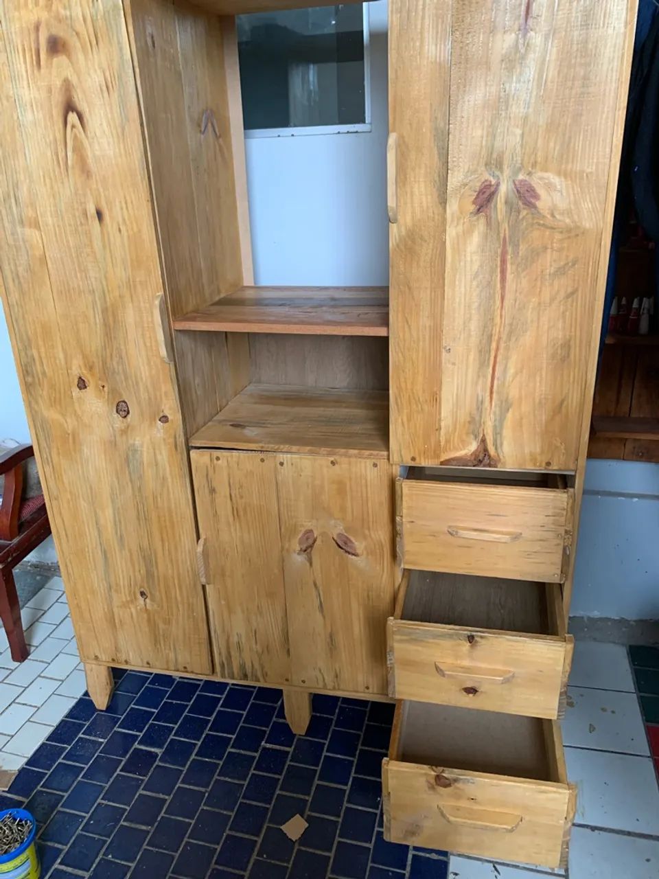 Guarda roupa em madeira Pinus - Foto 3