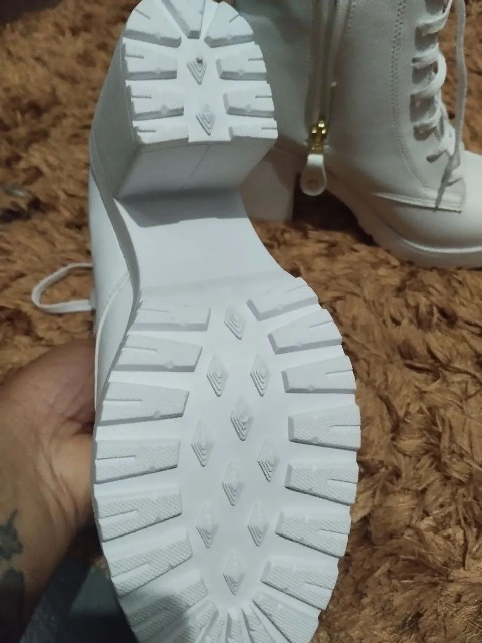Coturno branco feminino  - Foto 3
