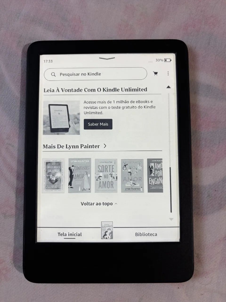 Kindle 11º geração pouco tempo de uso