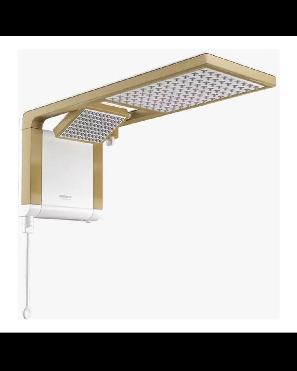 Chuveiro Lorenzetti Acqua Ultra Duo Gold Dourado Cor Branco E Durado Potência 7.8 Kw 220v