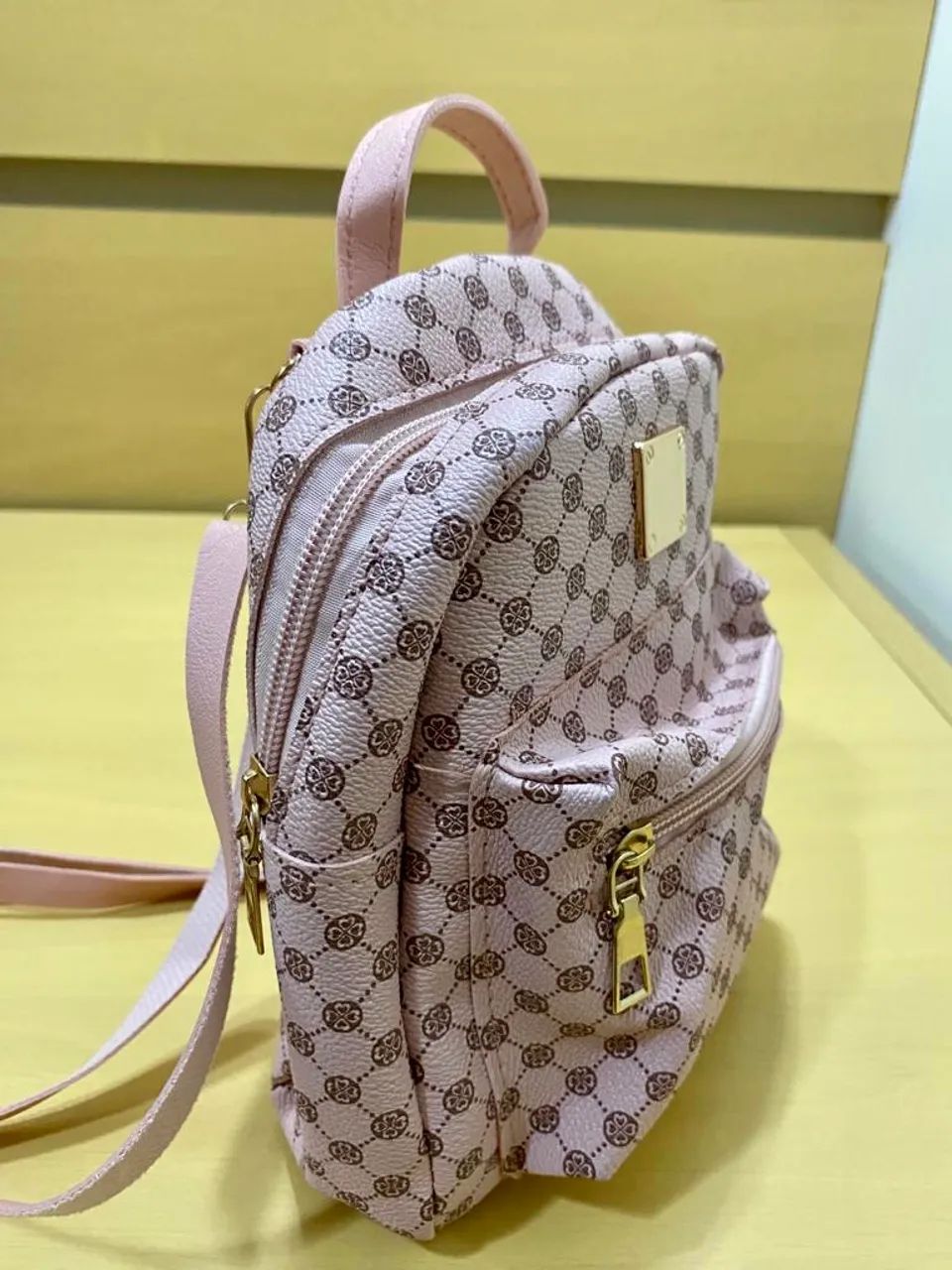 Mini mochila estampada rosa - Nova - Foto 3