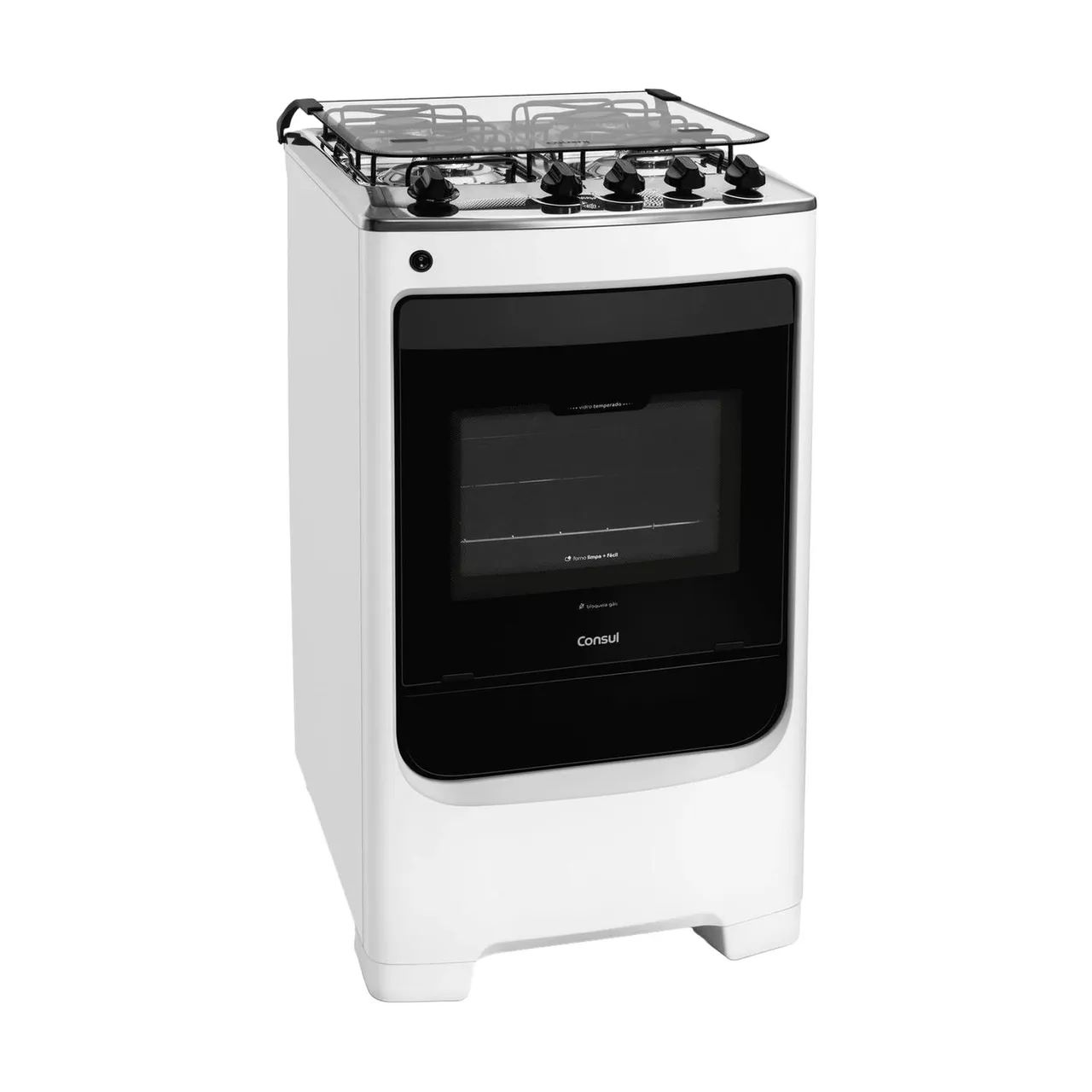 Fogão Consul 4 bocas mesa de inox e acendimento automático.
