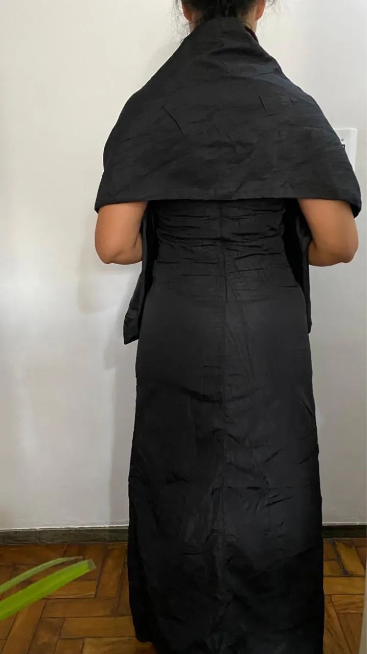 OPORTUNIDADE: Vestido Tomara que Caia Preto com Echarpe - Foto 4