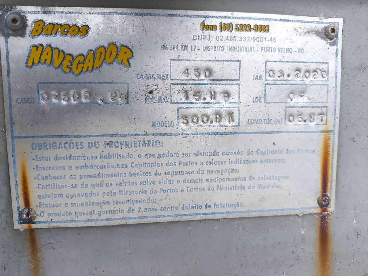 Barco de alumínio com reboque e motor  - Foto 4