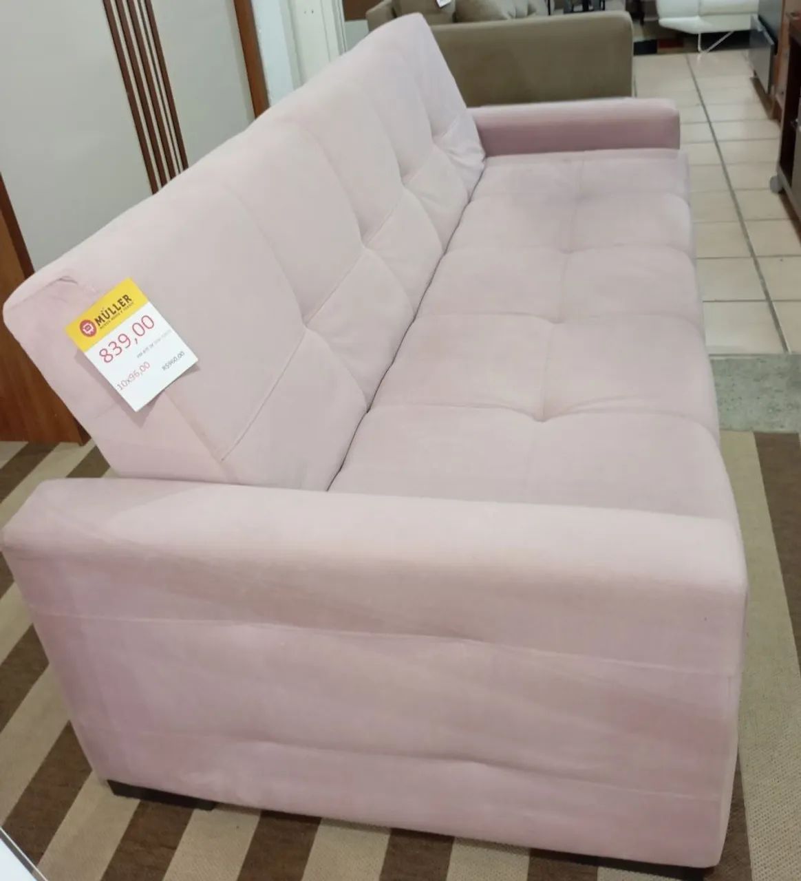 Sofá cama rosa de 3lugares  - Foto 2