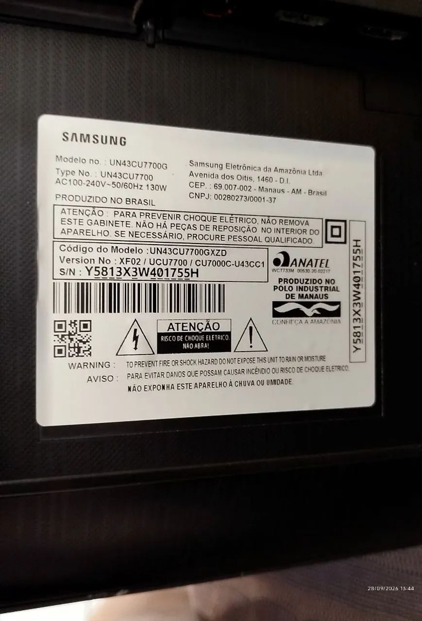  Smartv Samsung 43 ( TELA COM DEFEITO) - Foto 3