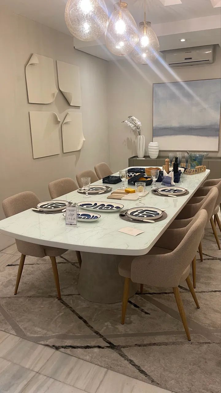 Mesa de Jantar 10 lugares em Mármore 