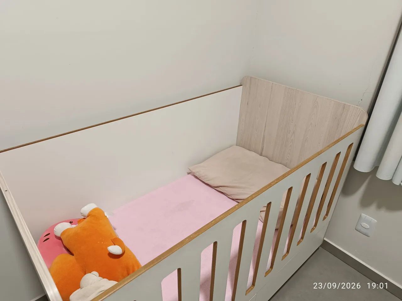 Berço MDF - Acompanha colchão e lençol - Foto 4