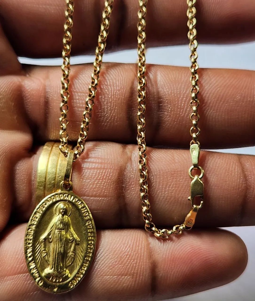 Colar elo português de ouro 18k  - Foto 2