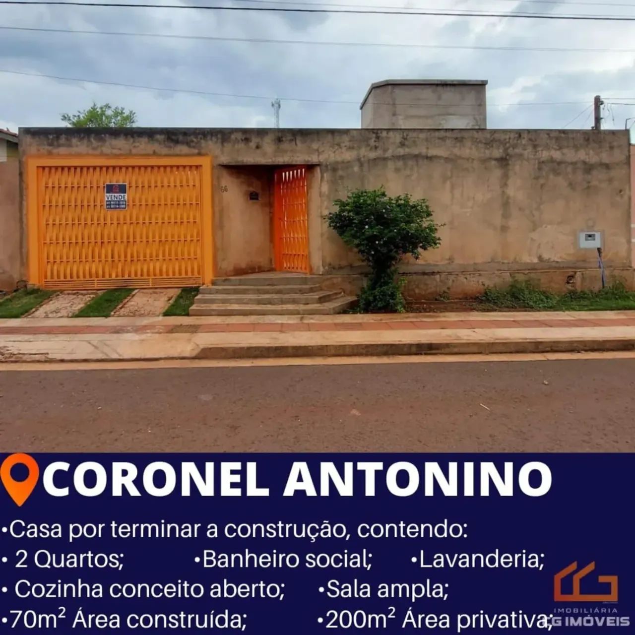 Casa usada á venda com 2 quartos no Monte Castelo em Campo Grande - MS