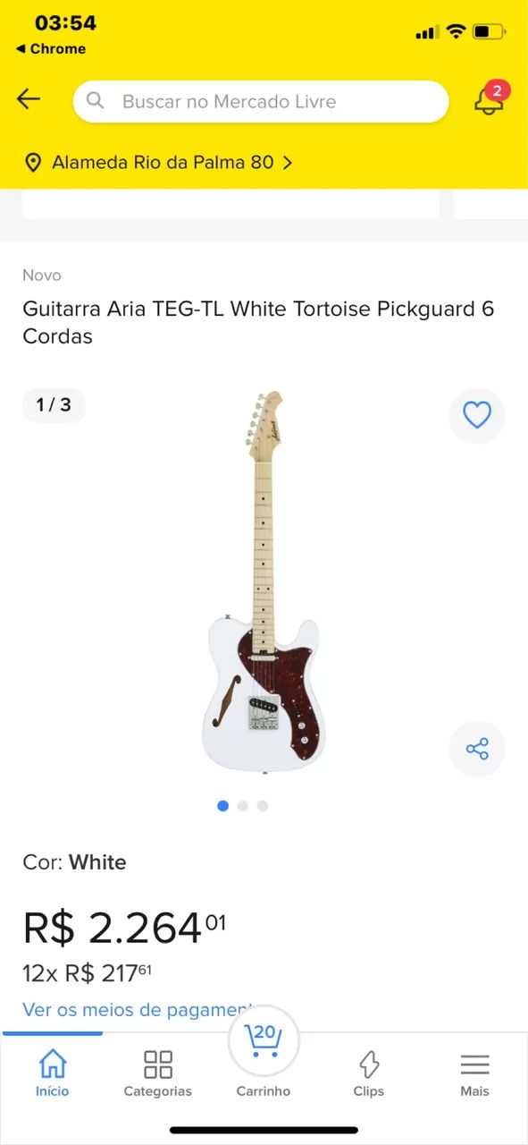  Guitarra Telecaster ariapro ll white tortoise puckguard - Foto 3