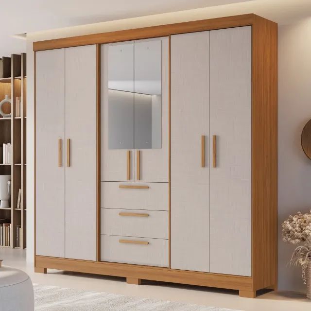 Roupeiro Notavel NT 6030 com 6 Portas e 3 Gavetas - Foto 3