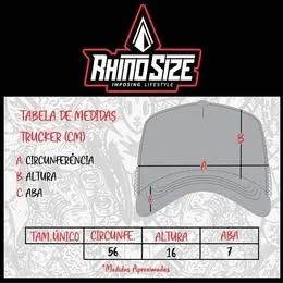 Boné Trucker Rhino Size Mastercap Preto Mescla - Foto 4