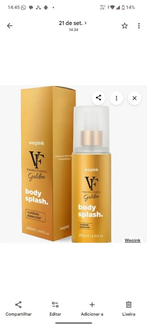 Body Splash vf golden