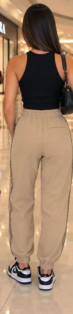 Calça Jogger Zara P com Pedrarias nas laterais  - Foto 2