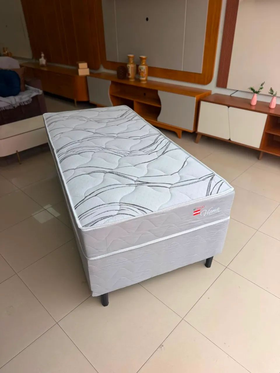 Cama box solteiro em molas ensacadas  - Foto 2