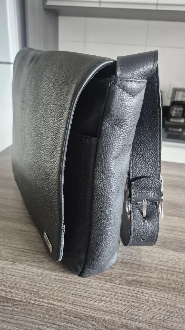 Bolsa carteiro em couro legítimo.  - Foto 3