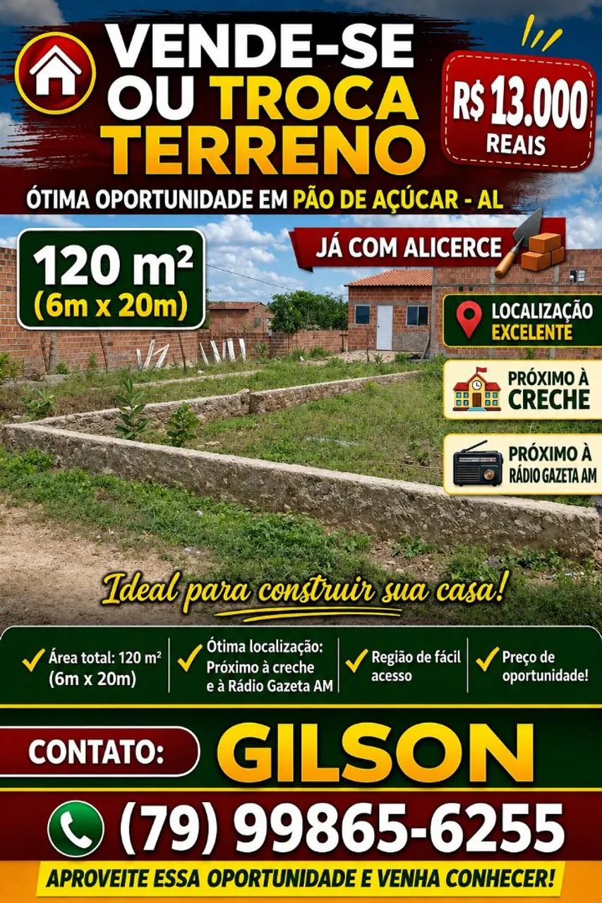 Vende-se ou Troca Terreno