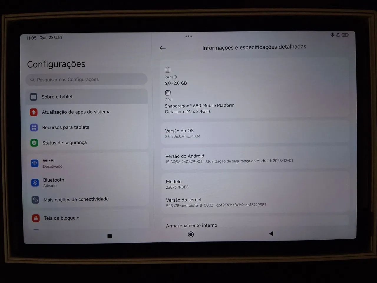 TABLET REDMI PAD SE 6GB/128GB