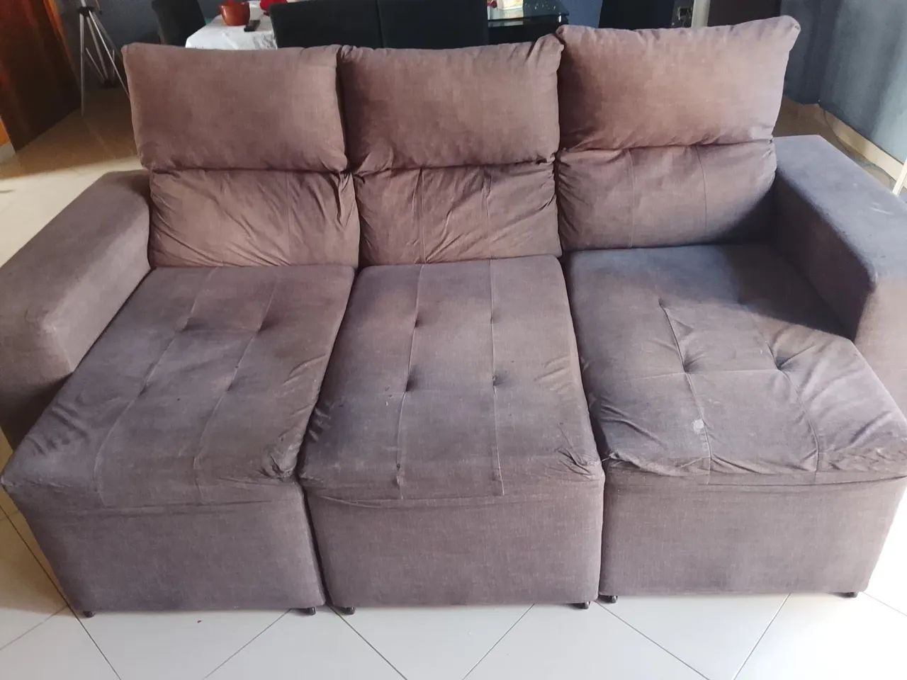 Sofá retrátil 3 lugares - Foto 3