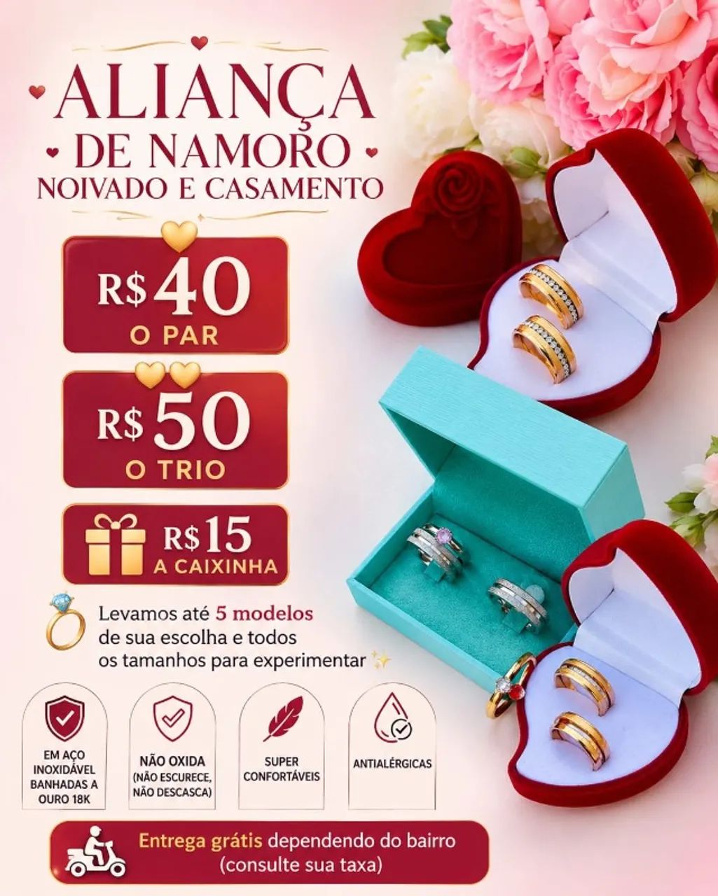 Aliança noivado e casamento