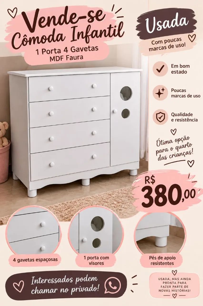 Cômoda infantil 