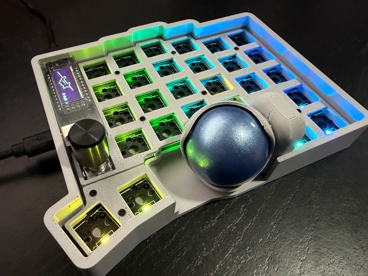 Teclado Split trackball knob - Foto 2