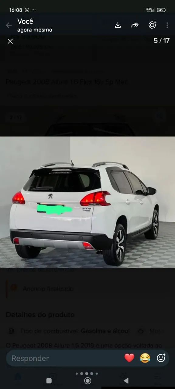 Peugeot 2008 ALLURE 1.6 16V 2019