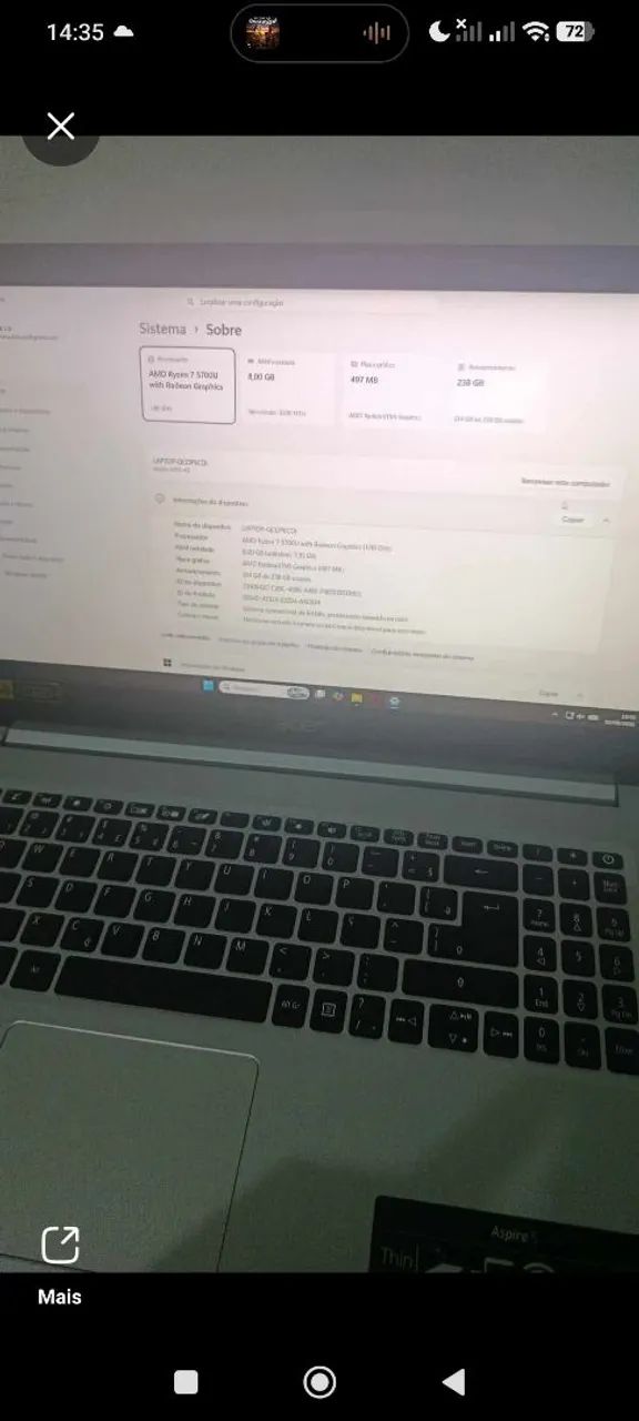 NOTEBOOK Acer aspire a515-45