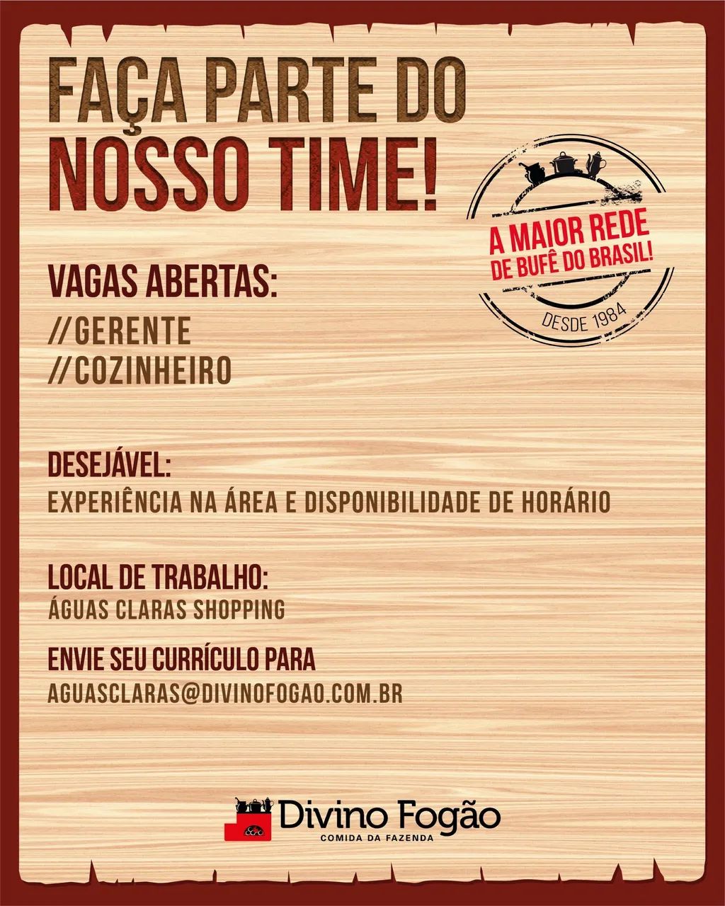 Vagas de emprego
